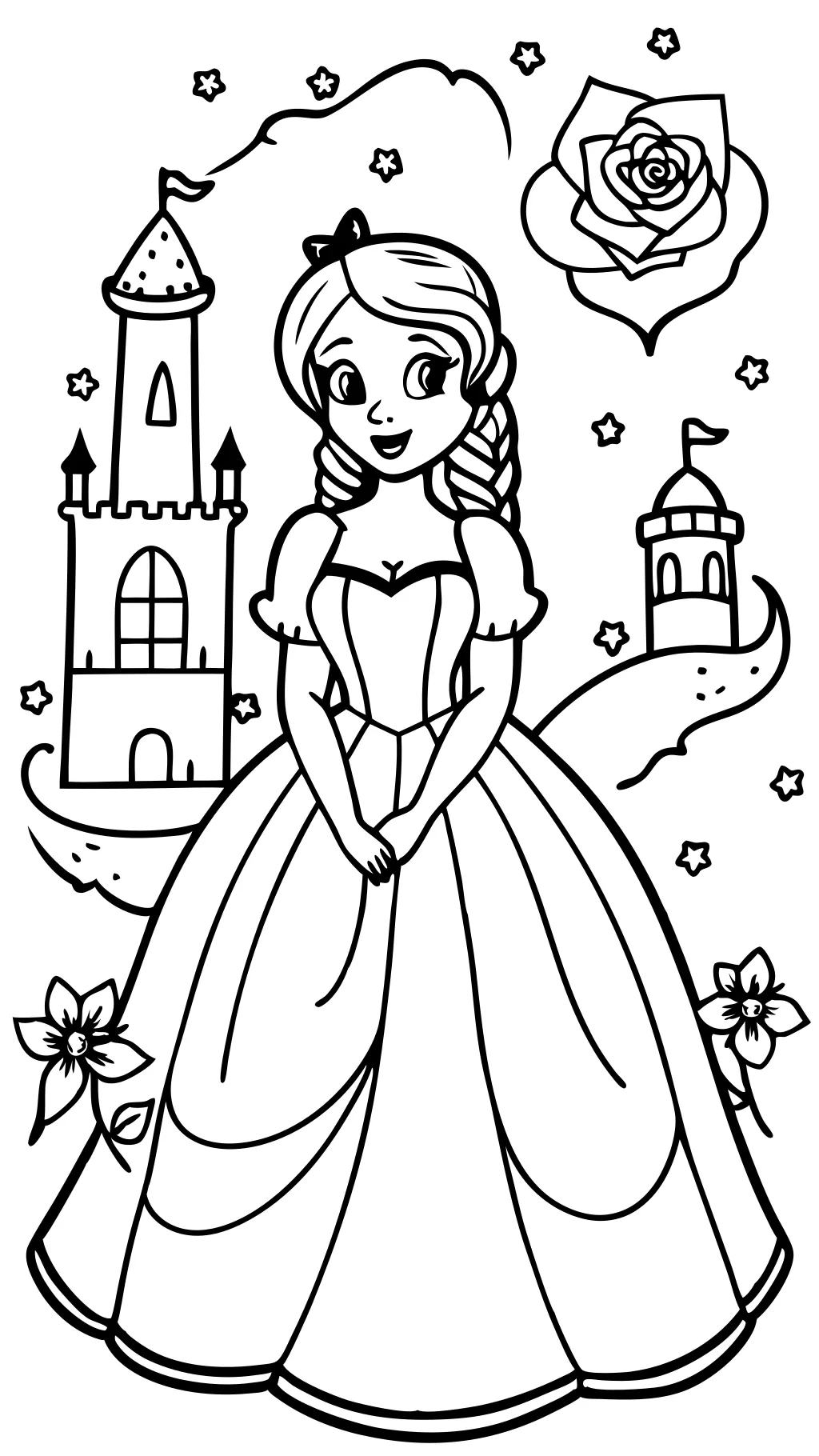 Páginas para colorear de Belle Disney Princess